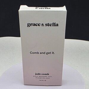 Grace & Stella Jade Comb Scalp Massage Tool 100% Xiuyan Jade Stone NEW